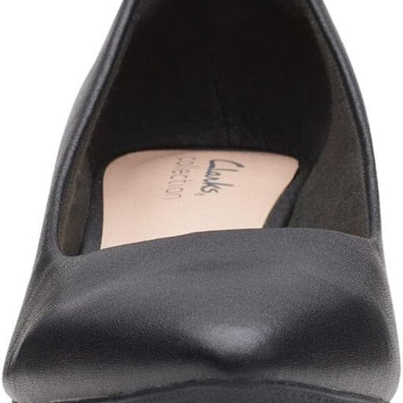 Women’s Leather Step Pump Size 10 Wide Black Rubber Sole Casual Dress Shoe - Picture 4 of 8